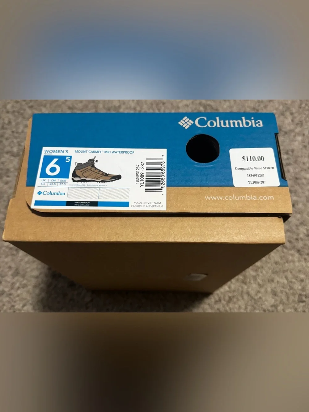 Columbia Mount Carmel Mid Waterproof Hiking Shoes — Brown
